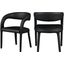 Sylvester Vegan Leather Dining Chair In Black