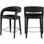 Sylvester Black Faux Leather Stool