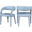Sylvester Vegan Leather Dining Chair In Light Blue