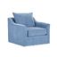 Sylvie Swivel Chair In Blue Slate