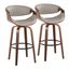 Symphony 30 Inch Fixed Height Barstool Set of 2 In Grey