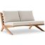 Tahiti Water Resistant Fabric Outdoor Loveseat In Off White