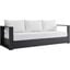 Tahoe Outdoor Patio Powder-Coated Aluminum Sofa In White And Grey EEI-5676-GRY-WHI