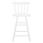 Tally Wood Counter Stool in White