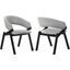 Talulah Gray Fabric And Black Veneer Dining Side Chair