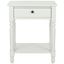 Tami Shady White End Table with Storage Drawer