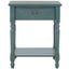 Tami Steel Teal End Table with Storage Drawer
