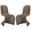 Tana Brown and Multi Wicker Side Chair Set of 2
