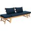Tandra Natural and Navy Modern Contemporary Daybed