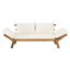 Tandra Teak and Beige Modern Contemporary Daybed
