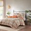 Tangiers Polyester Microfiber Printed Quilt 6Pcs Queen Coverlet Set In Orange
