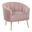 Tania Pleated Waves Accent Chair In Blush Pink