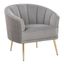 Tania Pleated Waves Accent Chair In Gold and Silver