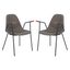 Tanner Ash Gray Mid Century Dining Chair Set of 2
