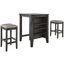 Tapas Black 3 Pack Counter Table And 2 Stools
