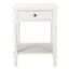 Tate 1 Drawer Accent Table in Distressed White