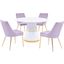 Taylor 5 Piece Dining Set In Pink