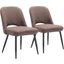 Teddy Dining Chair Set Of 2 In Brown