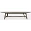 Telluride Rustic Distressed Pine 127 Inch Trestle Dining Table With Two Extension Leaves In Grey