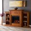 Tennyson Electric Fireplace With Bookcases In Glazed Pine