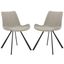 Terra Light Grey and Black Midcentury Modern Dining Chair Set of 2