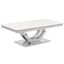 Terracotta Rectangle Faux Marble Coffee Table In Silver