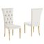 Terracotta Velvet Dining Chairs Set of 2 In Gold and Beige