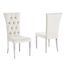 Terracotta Velvet Dining Chairs Set of 2 In Silver and Beige