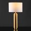 Terry Metal Pillar Table Lamp In Gold And White