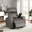 Terry Modern Upholstered Faux Leather Power Recliner Chair In Grey