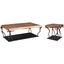 TH101825 Natural And Black Atlas Occasional Table Set
