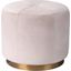 Thackery Hide On Roud Small Pouf In White