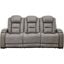 The Man Den Power Reclining Sofa With Adjustable Headrest In Gray