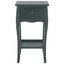 Thelma Steel Teal End Table with Storage Drawer