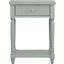 Theo Side Table With Electrical Outlet and USB Ports In Slate Gray