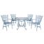 Thessaly 5 Piece Outdoor Set in Antique Blue