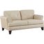 Thierry Leather Loveseat In Cream