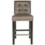 Thompson Clay and Espresso 23.9 Inch Leather Counter Stool with Silver Nailheads