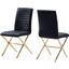 Timber 20.5 Inch Faux Leather Dining Chair Set of 2 In Black