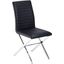 Timber Stainless Steel Dining Chair Set of 2 In Black