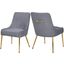 Tirimoana Grey Velvet Dining Chair Set of 2 0qb24388708