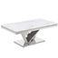 Titan Rectangle Faux Marble Coffee Table In Silver