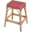 Tobias 24.5 Inch Rattan Red And White Counter Stool