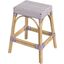 Tobias 24.5 Inch Rattan White And Purple Counter Stool