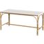 Tobias Outdoor Rattan and Rectangular Dining Bench In Beige and White