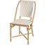 Tobias Outdoor Rattan Dining Chair In Beige and White