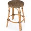 Tobias Rattan Round 24 Inch Counter Stool In Light Brown