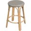 Tobias Rattan Round 24 Inch Counter Stool In Yellow