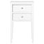 Toby White End Table with 2 Storage Drawers