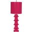 Tole Hot Pink Pagoda Lamp